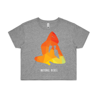 Ladies Yoga Pose Crop T-Shirt Thumbnail